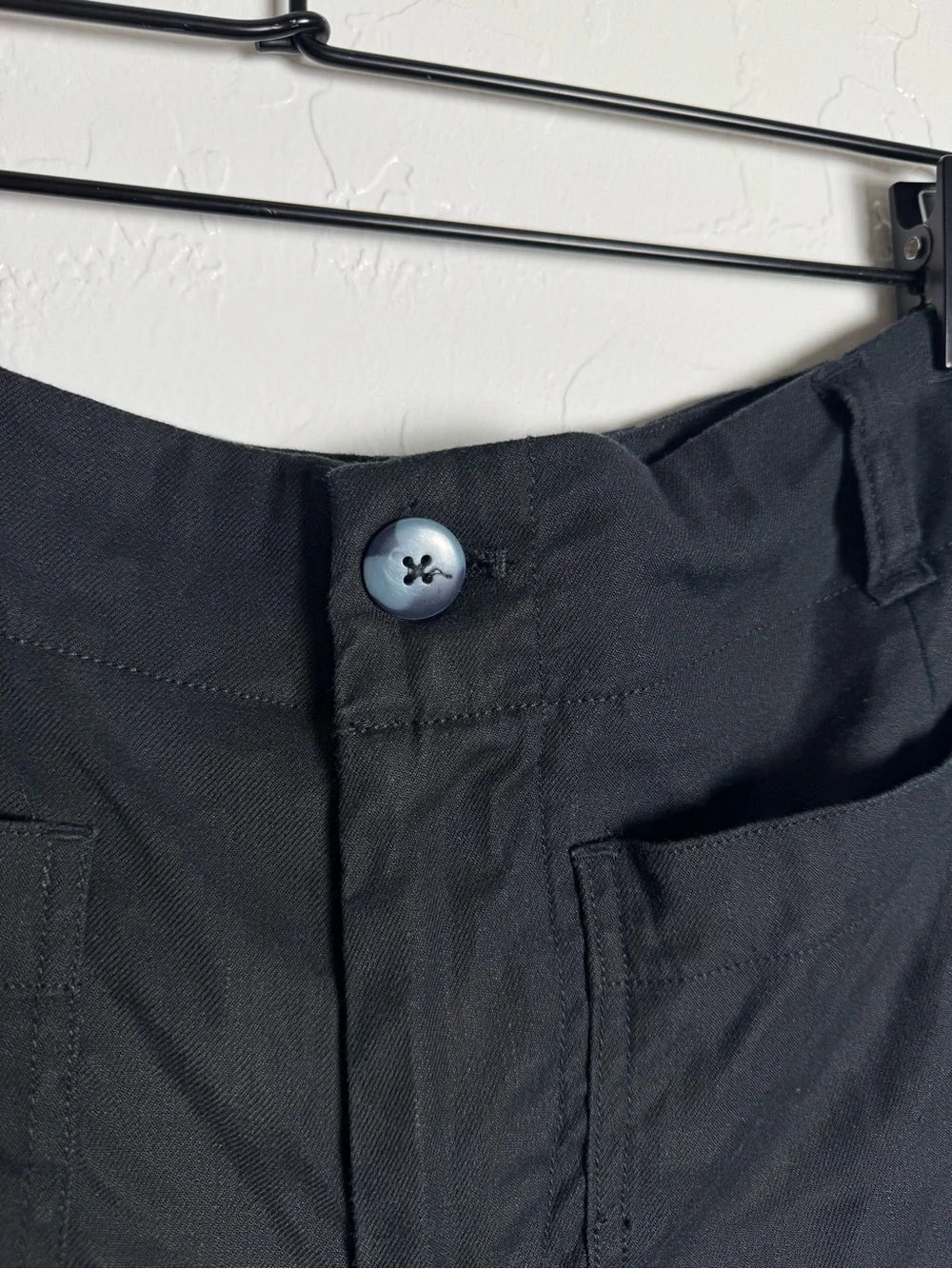 Maeve Anthropologie The Colette High Rise Shorts Black Linen Blend Size 29